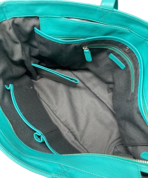 business leather factory（ビジネス レザー ファクトリー）BUSINESS LEATHER FACTORY (ビジネス レザー ファクトリー) トートバッグ グリーンの古着・服飾アイテム