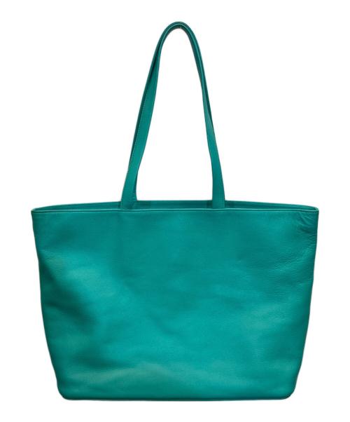 business leather factory（ビジネス レザー ファクトリー）BUSINESS LEATHER FACTORY (ビジネス レザー ファクトリー) トートバッグ グリーンの古着・服飾アイテム