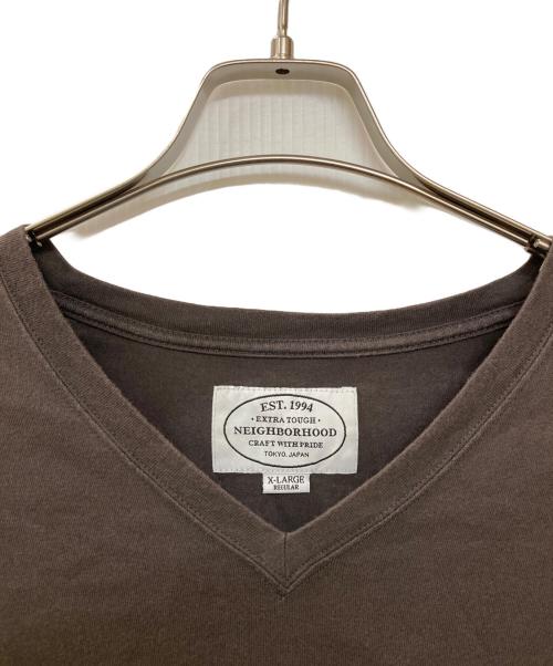 NEIGHBORHOOD（ネイバーフッド）NEIGHBORHOOD (ネイバーフッド) VネックTシャツ ブラウン サイズ:XLの古着・服飾アイテム