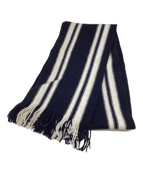 is-ness（イズネス）is-ness (イズネス) マフラー ネイビーの古着・服飾アイテム