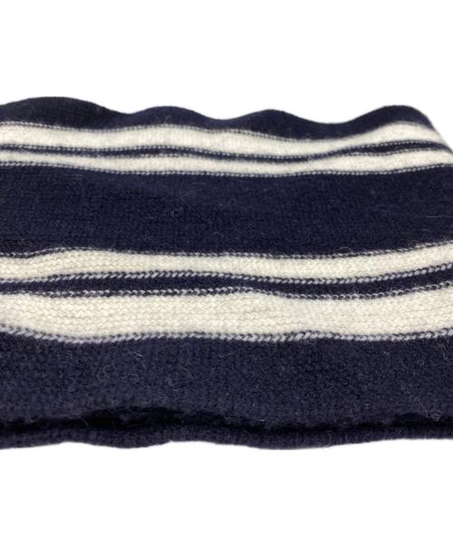 is-ness（イズネス）is-ness (イズネス) マフラー ネイビーの古着・服飾アイテム