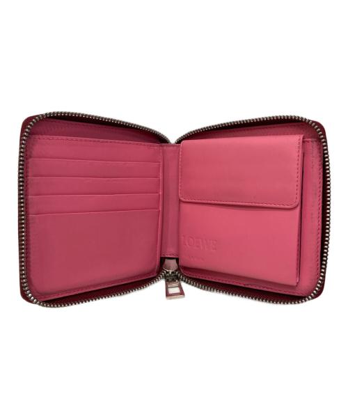 LOEWE（ロエベ）LOEWE (ロエベ) 2つ折り財布 ラズベリーピンクの古着・服飾アイテム