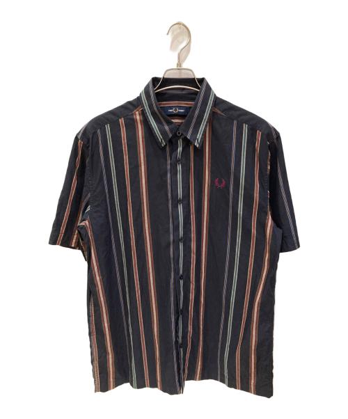 FRED PERRY（フレッドペリー）FRED PERRY (フレッドペリー) ボタンダウン半袖シャツ ネイビー サイズ:Lの古着・服飾アイテム