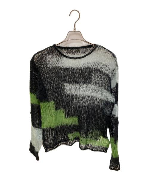 soduk（スドーク）soduk (スドーク) patchwork knit tops ブラック サイズ:不明(実寸サイズをご確認ください)の古着・服飾アイテム