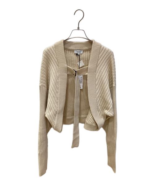 HYKE（ハイク）HYKE (ハイク) ベルテッドショートニットカーディガン ベージュ サイズ:Mの古着・服飾アイテム