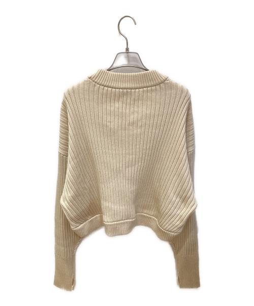 HYKE（ハイク）HYKE (ハイク) ベルテッドショートニットカーディガン ベージュ サイズ:Mの古着・服飾アイテム