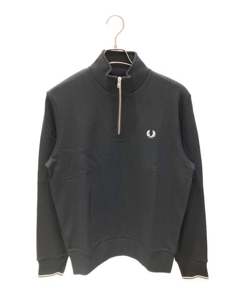 FRED PERRY（フレッドペリー）FRED PERRY (フレッドペリー) ハーフジップスウェット ブラック サイズ:Mの古着・服飾アイテム