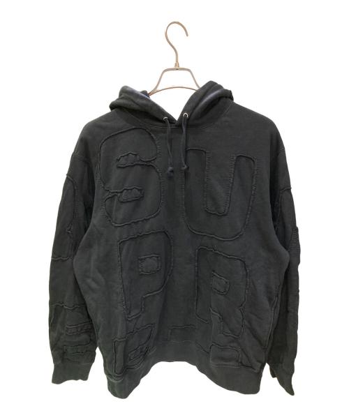 SUPREME（シュプリーム）SUPREME (シュプリーム) Cutout Letters Hooded Sweatshirt ブラック サイズ:Mの古着・服飾アイテム