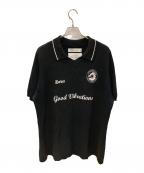 DAIRIKUダイリク）の古着「Lame Soccer Uniform Knit Pullover」｜ブラック