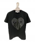 PLAY COMME des GARCONSプレイコムデギャルソン）の古着「プリントTシャツ」｜ブラック