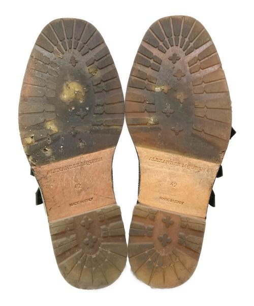 ALEXANDER McQUEEN（アレキサンダーマックイーン）ALEXANDER McQUEEN (アレキサンダーマックイーン) ウィングチップシューズ ブラック サイズ:42の古着・服飾アイテム
