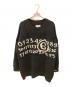 MM6 Maison Margiela（エムエムシックスメゾンマルジェラ）の古着「クラッシュ加工クルーネックセーター」｜ブラック