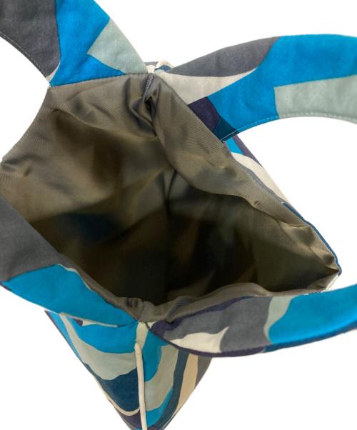 mina perhonen（ミナ ペルホネン）mina perhonen (ミナ ペルホネン) ハンドバッグ ブルーの古着・服飾アイテム