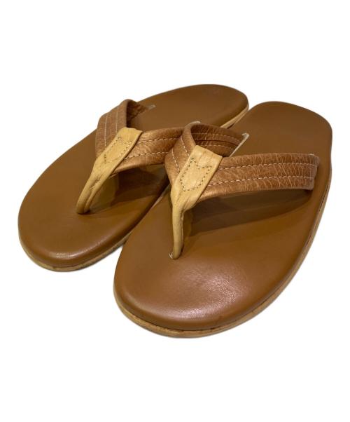 ISLAND SLIPPER（アイランドスリッパ）ISLAND SLIPPER (アイランドスリッパ) レザーサンダル ブラウン サイズ:7の古着・服飾アイテム