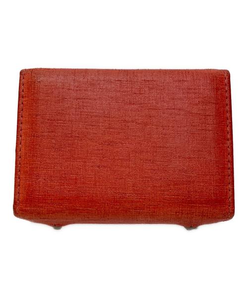 M+（エムピウ）M+ (エムピウ) ミッレフォッリエ コンパクトウォレット レッドの古着・服飾アイテム