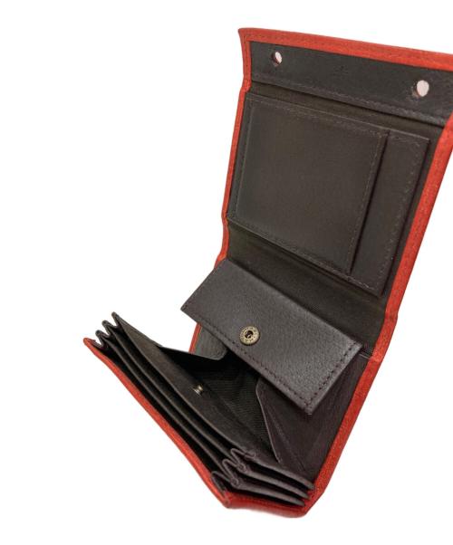 M+（エムピウ）M+ (エムピウ) ミッレフォッリエ コンパクトウォレット レッドの古着・服飾アイテム