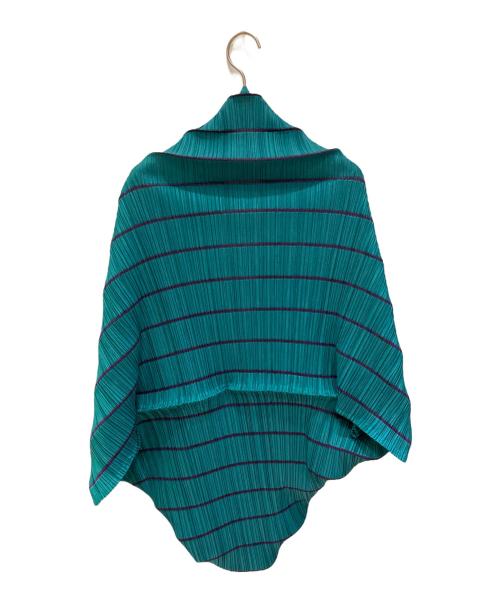 PLEATS PLEASE（プリーツプリーズ）PLEATS PLEASE (プリーツプリーズ) プリーツカーディガン ブルー サイズ:不明(実寸サイズをご確認ください)の古着・服飾アイテム