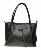 NINA RICCIニナリッチ）の古着「リボンモチーフレザートートバッグ」｜ブラック