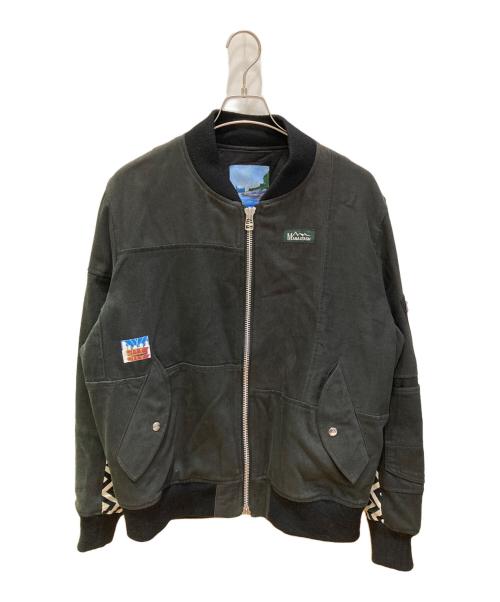 Manastash（マナスタッシュ）Manastash (マナスタッシュ) city country city (シティーカントリーシティー) 再構築ブルゾン ブラック サイズ:Mの古着・服飾アイテム