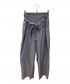 6(ROKU) BEAUTY&YOUTHロク ビューティーアンドユース）の古着「ストライプパンツ」｜ブルー