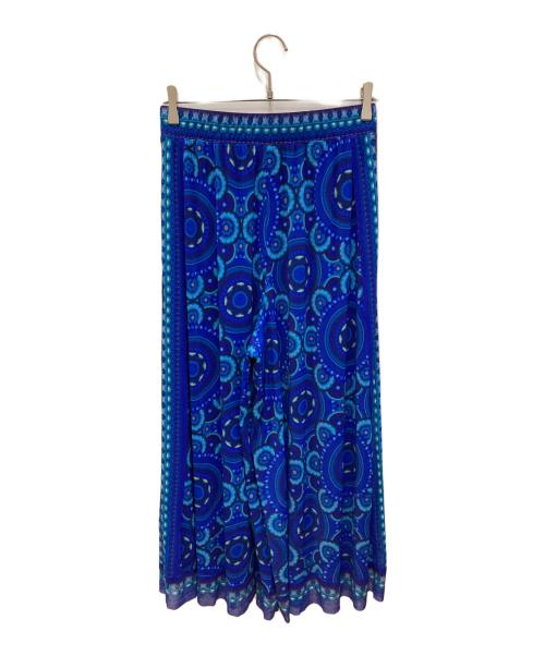 VIVIENNE TAM（ヴィヴィアンタム）VIVIENNE TAM (ヴィヴィアンタム) 総柄プリントパンツ ブルー サイズ:42の古着・服飾アイテム