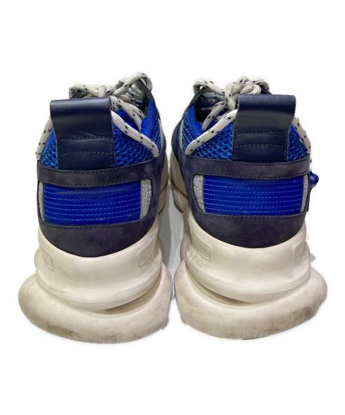 VERSACE（ヴェルサーチェ）VERSACE (ヴェルサーチェ) チェーンリアクションスニーカー ブルー サイズ:43の古着・服飾アイテム