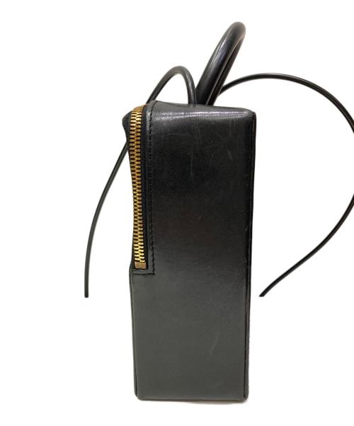 building block（ビルディングブロック）building block (ビルディングブロック) LEATHER BOX BAG ブラックの古着・服飾アイテム