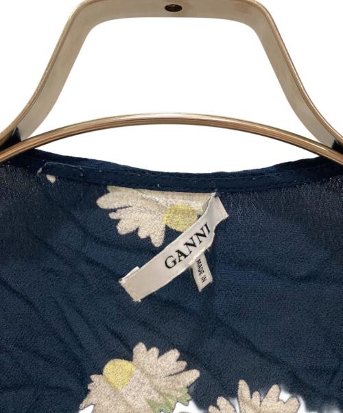 GANNI（ガニー）GANNI (ガニー) フラワーワンピース ネイビー サイズ:不明(実寸サイズをご確認ください)の古着・服飾アイテム
