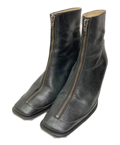 UNTISHOLD（アンチショルド）UNTISHOLD (アンチショルド) ジップブーツ ブラック サイズ:38の古着・服飾アイテム