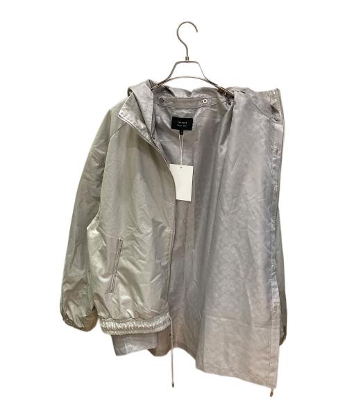 COACH（コーチ）COACH (コーチ) martin kim (マティーンキム) レイヤード コーティング フーディー ジャンパー グレー サイズ:FREEの古着・服飾アイテム