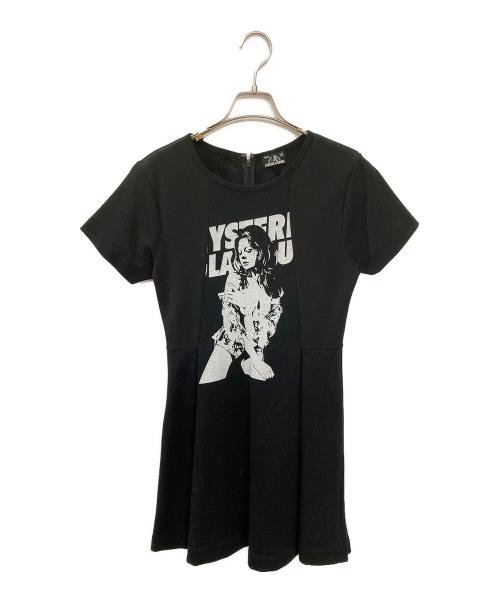Hysteric Glamour（ヒステリックグラマー）Hysteric Glamour (ヒステリックグラマー) 半袖ワンピース ブラック サイズ:Freeの古着・服飾アイテム