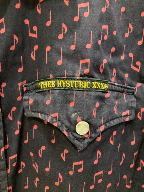 Thee Hysteric XXX（ジィ ヒステリックトリプルエックス）Thee Hysteric XXX (ジィ ヒステリックトリプルエックス) ウエスタンシャツ パープル サイズ:Mの古着・服飾アイテム