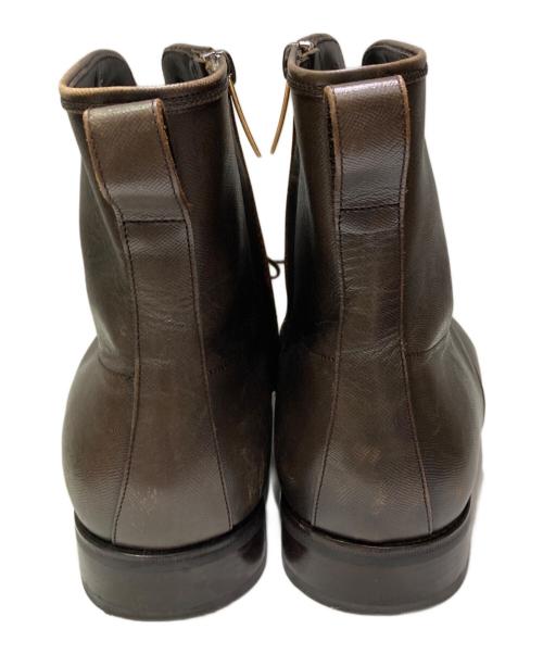 Salvatore Ferragamo（サルヴァトーレ フェラガモ）Salvatore Ferragamo (サルヴァトーレ フェラガモ) サイドジップブーツ ブラウン サイズ:8の古着・服飾アイテム