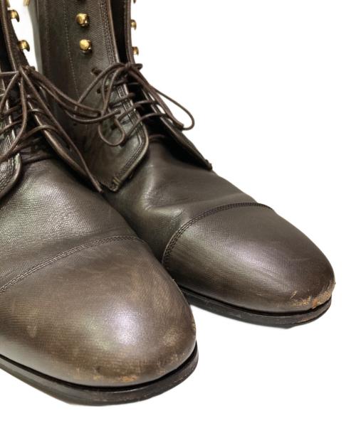 Salvatore Ferragamo（サルヴァトーレ フェラガモ）Salvatore Ferragamo (サルヴァトーレ フェラガモ) サイドジップブーツ ブラウン サイズ:8の古着・服飾アイテム