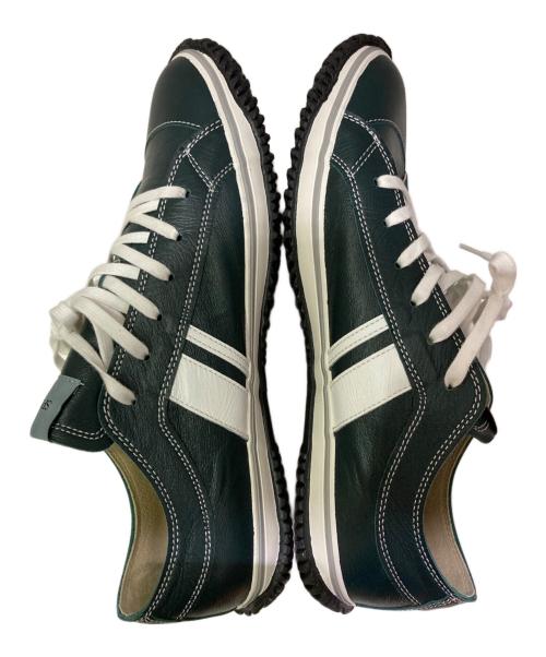 SPINGLE（スピングル）SPINGLE (スピングル) レザースニーカー グリーン サイズ:Mの古着・服飾アイテム
