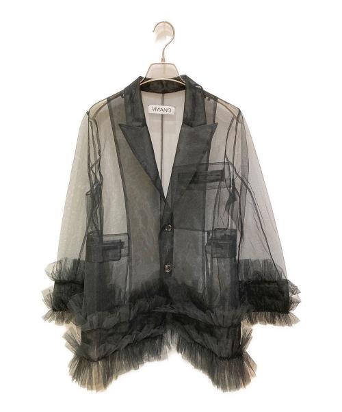 VIVIANO（ヴィヴィアーノ）VIVIANO (ヴィヴィアーノ) チュールジャケット ブラック サイズ:Mの古着・服飾アイテム