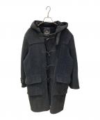 GLOVER ALLグローバーオール）の古着「ヘリンボーンダッフルコート」｜ブラック