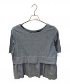 45Rフォーティファイブ・アール）の古着「シャンブレーフレアブラウス」｜ブルー