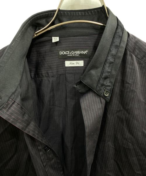 DOLCE & GABBANA（ドルチェ＆ガッバーナ）DOLCE & GABBANA (ドルチェ＆ガッバーナ) ストライプシャツ ブラック サイズ:SIZE 40の古着・服飾アイテム