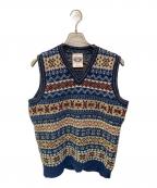 BEAMS PLUS×Jamieson'sビームスプラス×ジャミーソンズ）の古着「フェアアイル ニット ベスト」｜ブルー