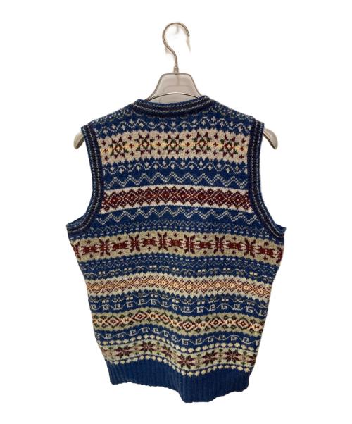 BEAMS PLUS（ビームスプラス）BEAMS PLUS (ビームスプラス) Jamieson's (ジャミーソンズ) フェアアイル ニット ベスト ブルー サイズ:不明(実寸サイズをご確認ください)の古着・服飾アイテム