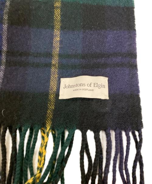 JOHNSTONS OF ELGIN（ジョンストンズ オブ エルガン）JOHNSTONS OF ELGIN (ジョンストンズ オブ エルガン) マフラー グリーンの古着・服飾アイテム
