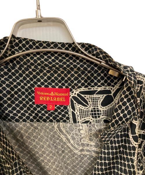 Vivienne Westwood RED LABEL（ヴィヴィアンウエストウッドレッドレーベル）Vivienne Westwood RED LABEL (ヴィヴィアンウエストウッドレッドレーベル) スカル総柄変形ワンピース ブラック サイズ:2の古着・服飾アイテム