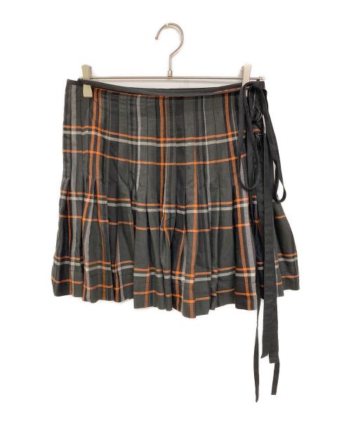 Vivienne Westwood RED LABEL（ヴィヴィアンウエストウッドレッドレーベル）Vivienne Westwood RED LABEL (ヴィヴィアンウエストウッドレッドレーベル) ラップスカート オレンジ×グレー サイズ:3の古着・服飾アイテム