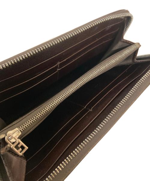 FENDI（フェンディ）FENDI (フェンディ) ラウンドジップウォレット ブラウンの古着・服飾アイテム