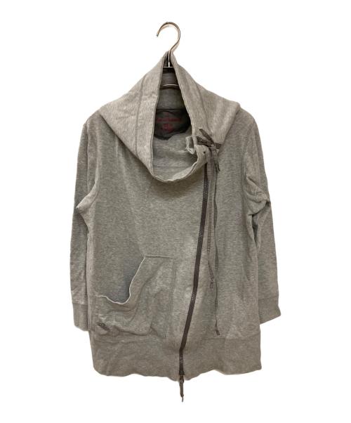 Vivienne Westwood RED LABEL（ヴィヴィアンウエストウッドレッドレーベル）Vivienne Westwood RED LABEL (ヴィヴィアンウエストウッドレッドレーベル) 変形デザインパーカー グレー サイズ:Sの古着・服飾アイテム