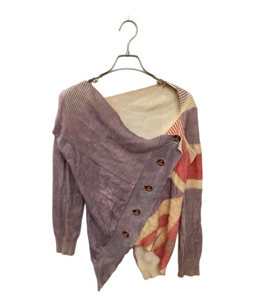 Vivienne Westwood RED LABEL（ヴィヴィアンウエストウッドレッドレーベル）Vivienne Westwood RED LABEL (ヴィヴィアンウエストウッドレッドレーベル) オーブボタン変形カーディガン グレー サイズ:Mの古着・服飾アイテム