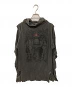 Vivienne Westwood RED LABELヴィヴィアンウエストウッドレッドレーベル）の古着「オーブプリントハイネックカットソー」｜グレー
