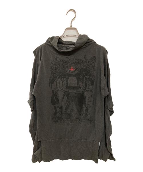Vivienne Westwood RED LABEL（ヴィヴィアンウエストウッドレッドレーベル）Vivienne Westwood RED LABEL (ヴィヴィアンウエストウッドレッドレーベル) オーブプリントハイネックカットソー グレー サイズ:Mの古着・服飾アイテム