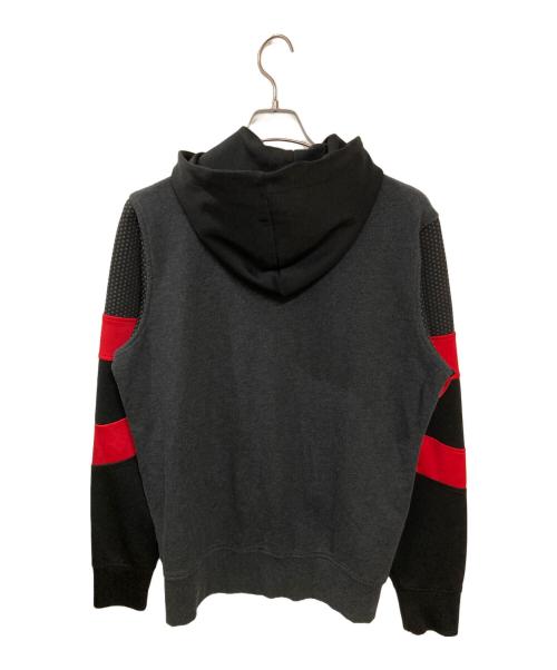 HYDROGEN（ハイドロゲン）HYDROGEN (ハイドロゲン) 切替スカルジップパーカー グレー サイズ:Lの古着・服飾アイテム